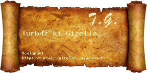 Turbéki Gizella névjegykártya