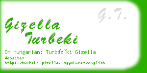 gizella turbeki business card